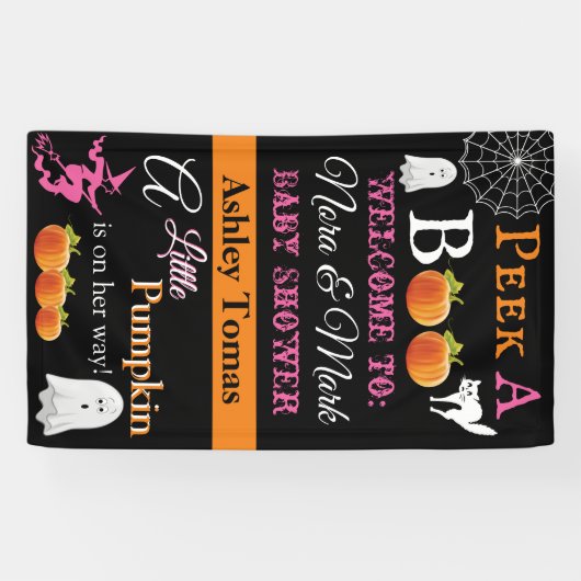 Halloween Baby shower Banner (Horizontaal)