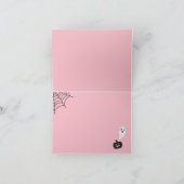 Halloween Baby shower bedankje roze Bedankkaart (Binnen)