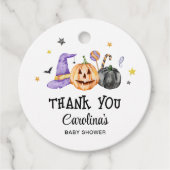 Halloween Baby Shower Bedankjes Labels (Voorkant)
