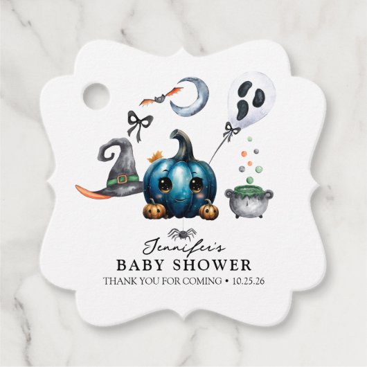 Halloween Baby Shower Bedankjes Labels (Voorkant)