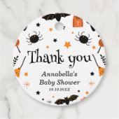Halloween Baby shower Bedankjes Labels (Voorkant)