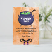 Halloween Baby shower Bedankkaart (Staand voorkant)
