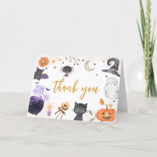 Halloween Baby shower Bedankkaart