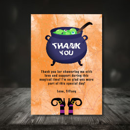 Halloween Baby shower Bedankkaart