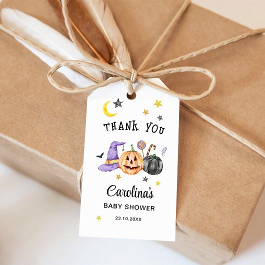 Halloween Baby Shower Bedankt Cadeaulabel