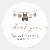 Halloween Baby shower Bedankt voor de Sticker (Voorkant)