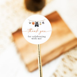 Halloween Baby shower Bedankt voor de Sticker