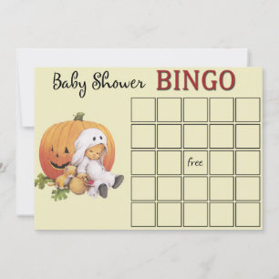 Halloween Baby Shower Bingo Kaart