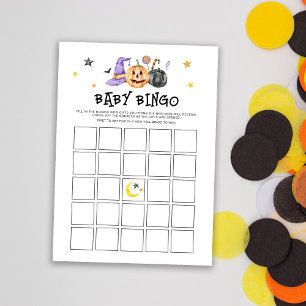 Halloween Baby shower Bingo Spel Kaart