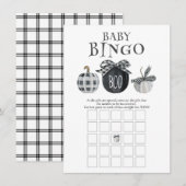 Halloween Baby shower Bingo spel Notitiekaartje (Voorkant / Achterkant)