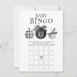 Halloween Baby shower Bingo spel Notitiekaartje