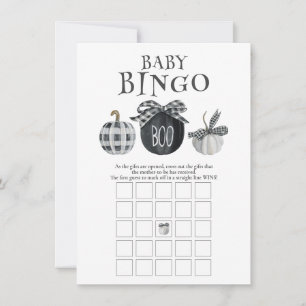 Halloween Baby shower Bingo spel Notitiekaartje