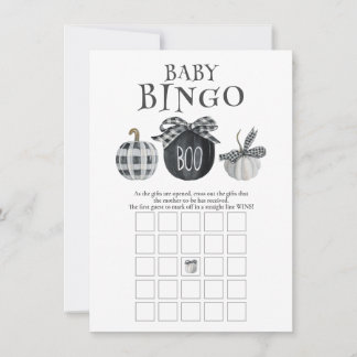 Halloween Baby shower Bingo spel Notitiekaartje