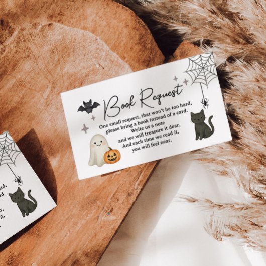 Halloween Baby shower Boek Aanvraag Kaart