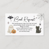 Halloween Baby shower Boek Aanvraag Kaart (Voorkant)