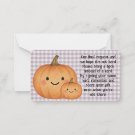 Halloween Baby shower Boek Aanvraag Kaart Notitiekaartje
