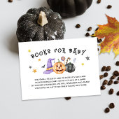 Halloween Baby shower boek Informatiekaartje