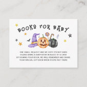Halloween Baby shower boek Informatiekaartje (Voorkant)