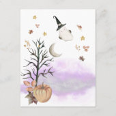 Halloween Baby shower Boeken voor Baby kaart. Informatiekaartje (Achterkant)