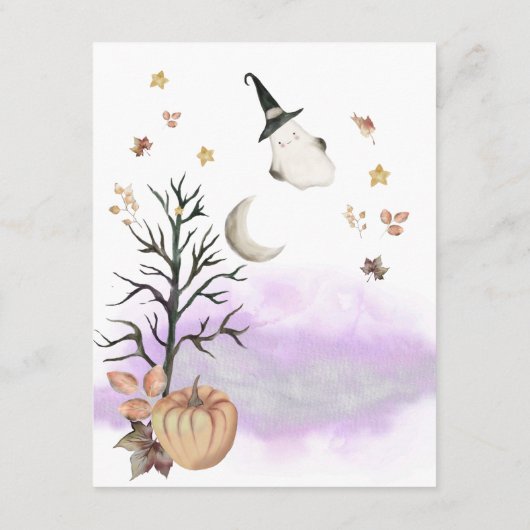 Halloween Baby shower Boeken voor Baby kaart. Informatiekaartje (Achterkant)