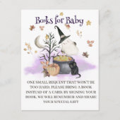 Halloween Baby shower Boeken voor Baby kaart. Informatiekaartje (Voorkant)