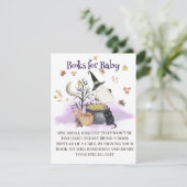 Halloween Baby shower Boeken voor Baby kaart. Informatiekaartje (Staand voorkant)
