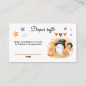 Halloween Baby shower Boo Luier Raffle Kaart (Voorkant)