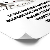 Halloween Baby shower Boo Luier Raffle Teken Poster (Hoek)