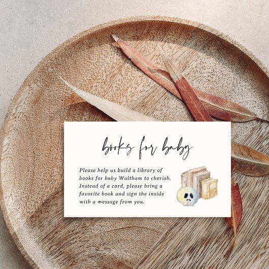 Halloween Baby Shower Book Request Enclosure Card Informatiekaartje