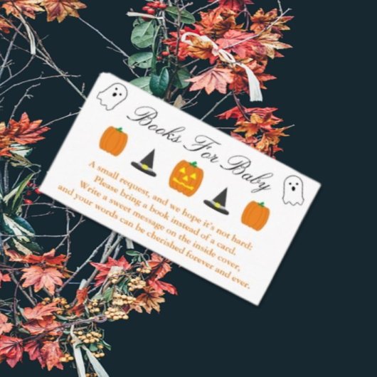 Halloween Baby shower Books for Baby Informatiekaartje