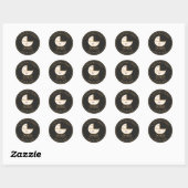 Halloween Baby shower Bootiful Baby Ronde Sticker (Vel)