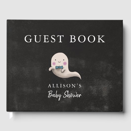 Halloween Baby shower Boy Ghost Gastenboek (Voorkant)