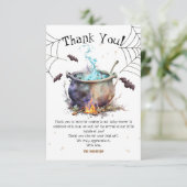 Halloween Baby shower Boy Schattige Blauw Dank u Bedankkaart (Staand voorkant)