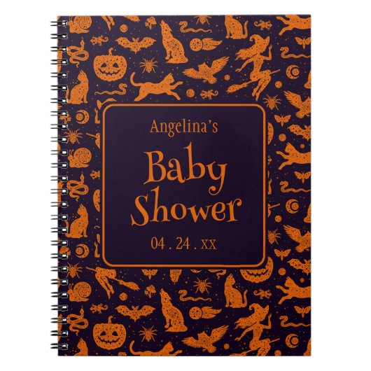 Halloween Baby shower cadeau lijst Notitieboek (Voorkant)