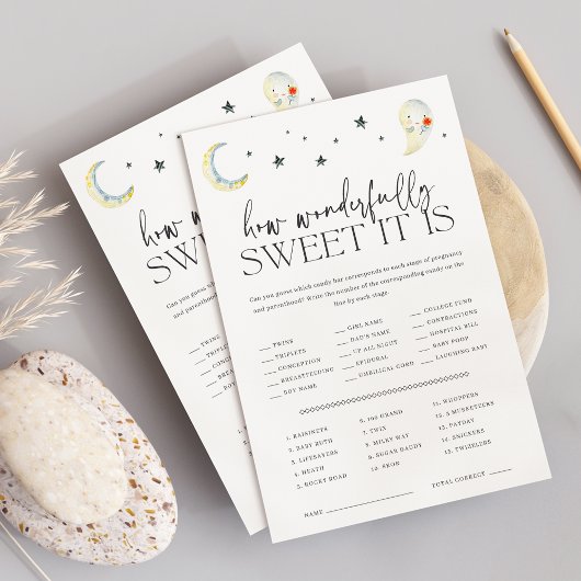 Halloween Baby Shower Candy Guessing Game Sheet Flyer