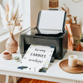 Halloween Baby Shower Candy Guessing Game Sign Poster