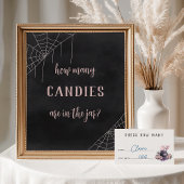 Halloween Baby Shower Candy Guessing Game Sign Poster