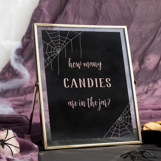 Halloween Baby Shower Candy Guessing Game Sign Poster