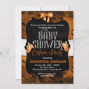 Halloween Baby shower Costume Party Kaart
