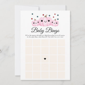 Halloween Baby Shower Cute Boo Baby Shower Bingo Kaart