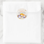 Halloween Baby shower Cute Little Ghost Ronde Sticker (Tas)