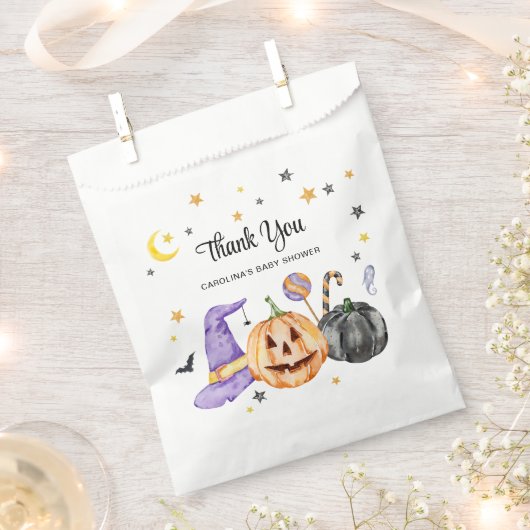 Halloween Baby shower Dank je Bedankzakje (Geknipt)
