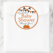 Halloween Baby shower Dank je Ronde Sticker (Tas)