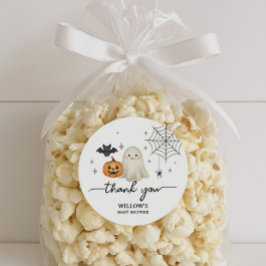 Halloween Baby shower Dank je Ronde Sticker