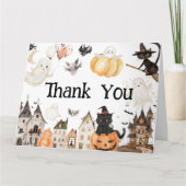 Halloween Baby shower Dank je wel Bedankkaart (Voorkant)