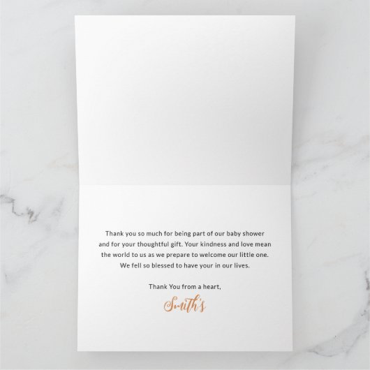 Halloween Baby shower Dank je wel Bedankkaart (Binnen)