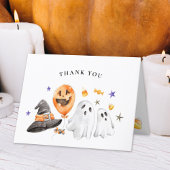 Halloween Baby shower Dank je wel Bedankkaart