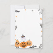 Halloween Baby shower Dank je wel kleine boe Bedankkaart (Achterkant)