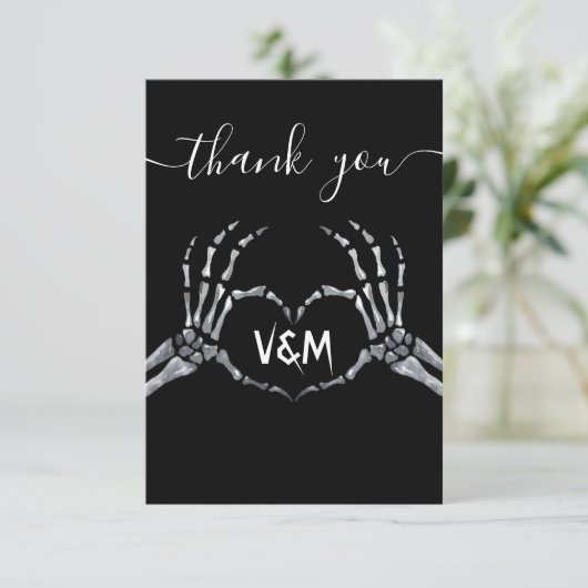 Halloween Baby shower Dank u Bedankkaart (Staand voorkant)