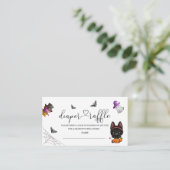 Halloween baby shower diaper omhullingskaart informatiekaartje (Staand voorkant)